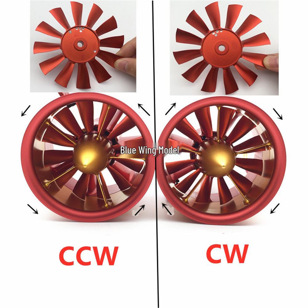 120mm All-Metal JP Ducted Fan: Forward/Reverse 12-Blade EDF Turbojet for 12S Fighter Power.