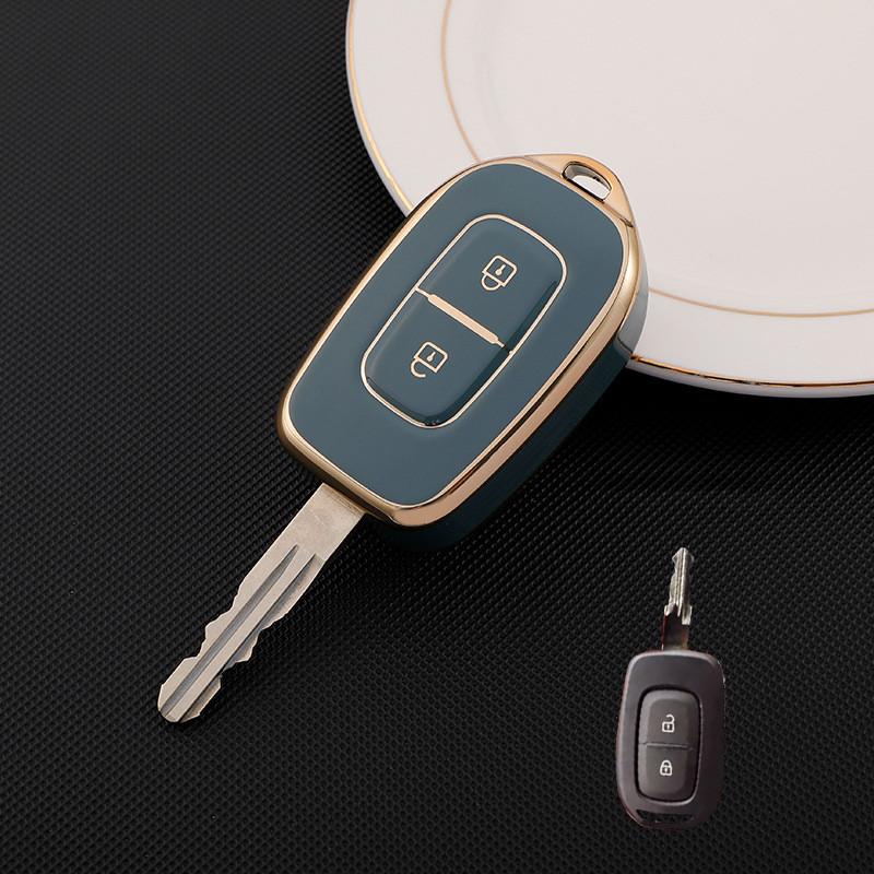 2 düğme TPU Araba Uzaktan Anahtar Fob Kapak Kılıf Renault Kwid Trafik Sembolü Dacia Sandero Logan Duster 2016 2017 2018 Kabuk
