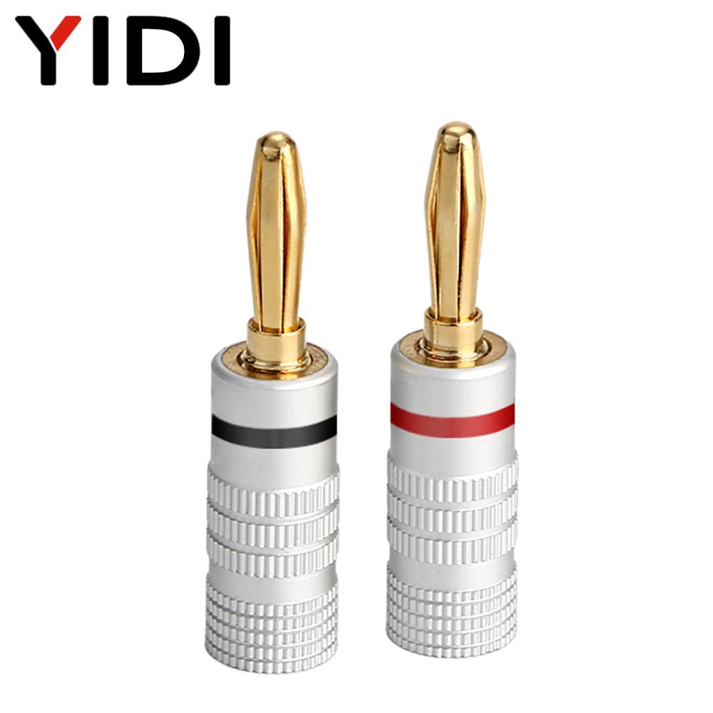 

1 Pair 2pcs Gold Plated 2mm 4mm Banana Connector for Video Speaker Adapter Audio Banana Plugs Wire Cable Connectors Binding Post