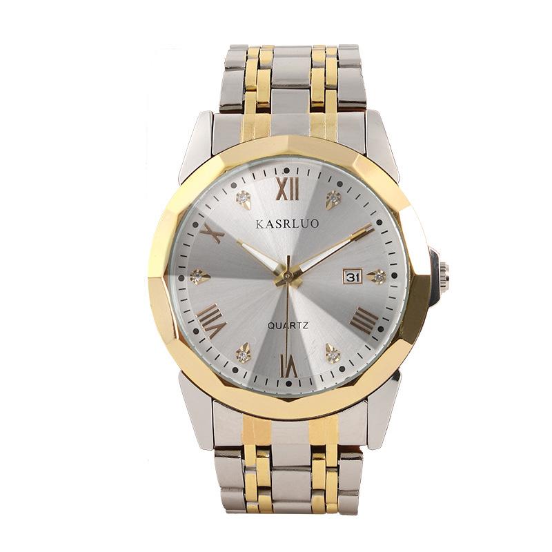 Men'S Watch Business Simple Fashion Trend Calendar Steel Belt High-End Waterproof Men'S Watch Exquisite Luxury