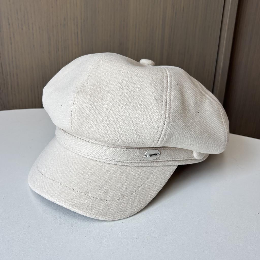 Outdoor Casual Warm Cap Women'S Face Newsboy Hat Versatile British Retro Octagonal Hat