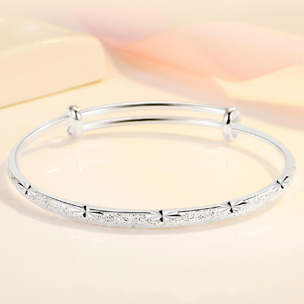 Silver Starry Sky Round Bracelet - Silver-Plated Tube In Popular Style