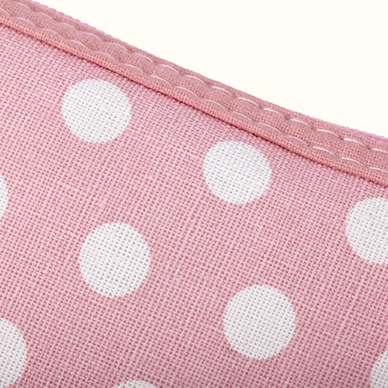 Canvas Dot Print Makeup Bag Women Cosmetic Bags Toiletry Bag Phone Organizer Key Phone Pouch Coin Purse Travel Cosmetic Bag