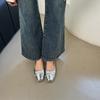 Fashion Woman Elegant Flat Shoes Women Square Toe Bowtie Slip on Ballet Flats Lazy Loafers Moccasins Ladies Casual Flats Shoes