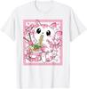 Kawaii Cat Ramen Anime Japanese Cherry Blossom Tees T Shirts Women Girls