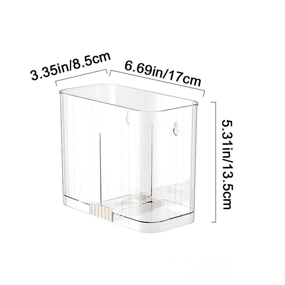 Plastic Chopstick Storage Box Wall Mounted Large-Capacity Spoon Storage Rack Punch-free Drainage Chopstick Cage for Household