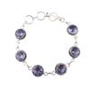 Iolite Gemstone 925 Sterling Silver Handmade Jewelry Adjustable Bracelet 7-9" RB-16-2