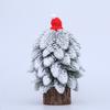 Snow Dusted Christmas Tree Desk Decoration With Wood 20cm Height For Living Room Bedroom Tabletop Decoration