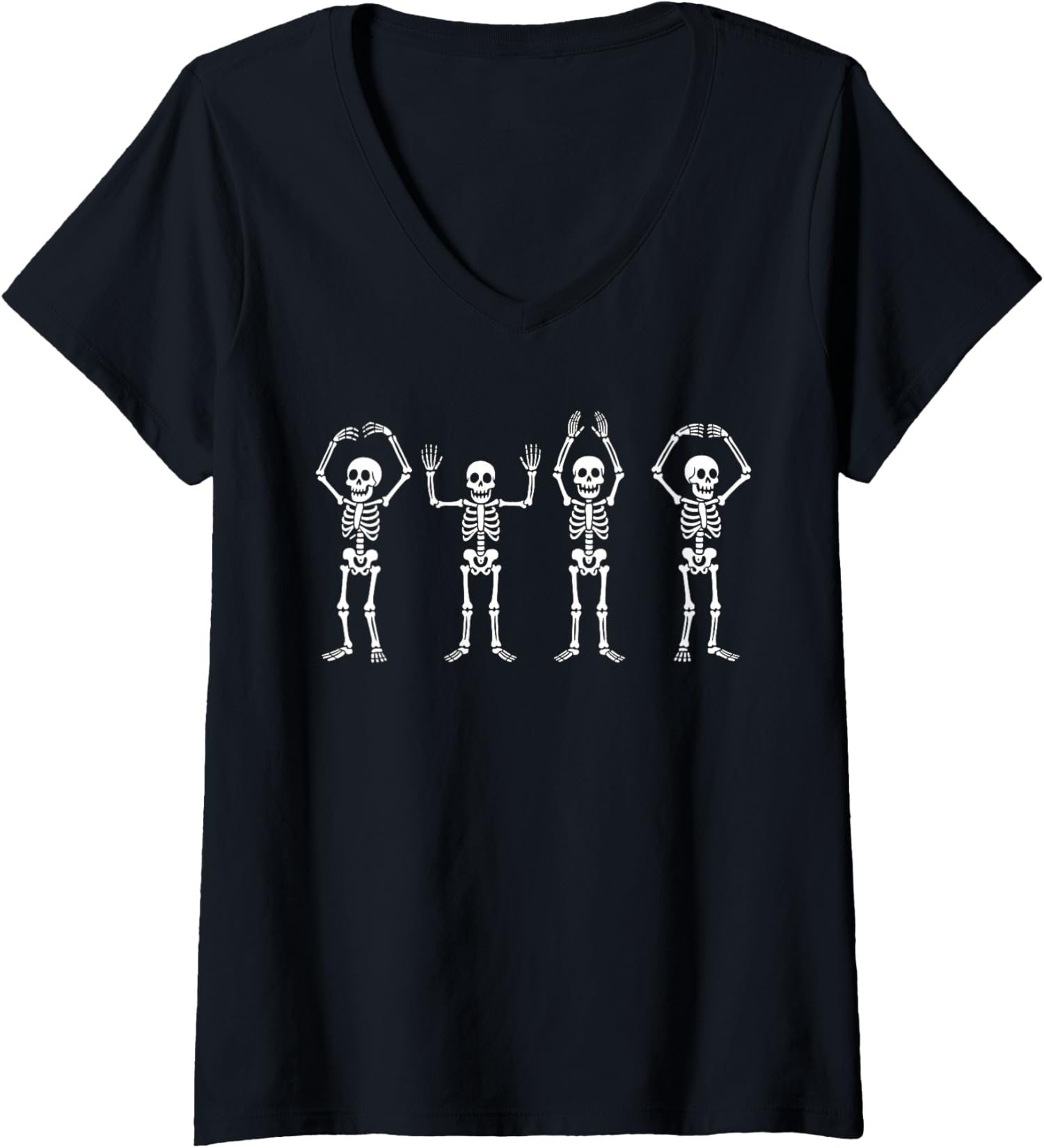

Funny State Skeleton Ohio Vintage Halloween Ladies V-Neck Tshirt Unisex T-Shirt XXL