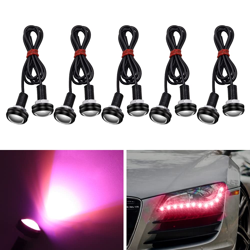 X-STYLE LED Daytime Running Lights, Eagle Eye Spotlights, 23mm LED Bolt Type, Large Bead Design, Waterproof, High Brightness, Flush Mount, 12V Only,