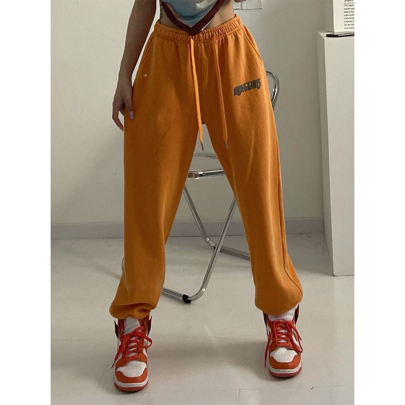 American Style Sweet and Spicy Style Loose Casual Personality Hip Hop Hip-hop Sports Ankle-tied Bloomers Women Harem Pants Trousers