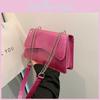 Stylish Casual Shoulder Bag For Women Elegant Simple Crossbody Small Square Bag In Versatile Black White Silver And Fuchsia Colors