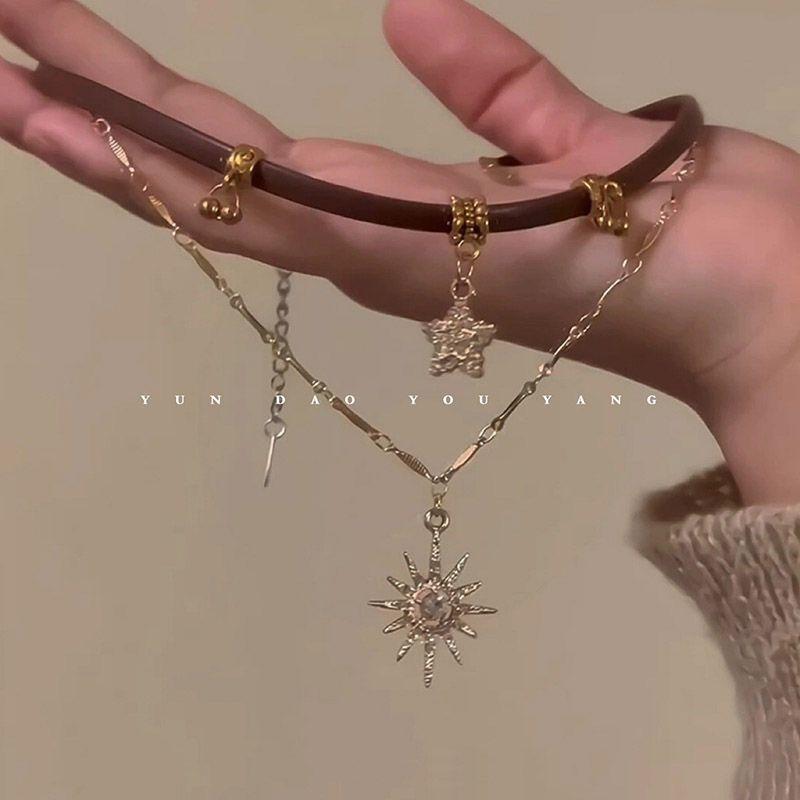 Retro Zen necklace, versatile femininity, niche ethnic collarbone chain, ancient design accessories