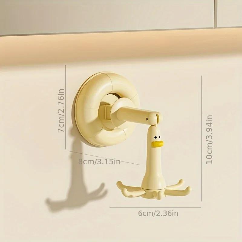 1pc Suction Cup Kitchen Utensil Hooks 360 Rotating Foldable Hooks Self-Adhesive Under-Cabinet Flip Hooks жёлтый 1660₽