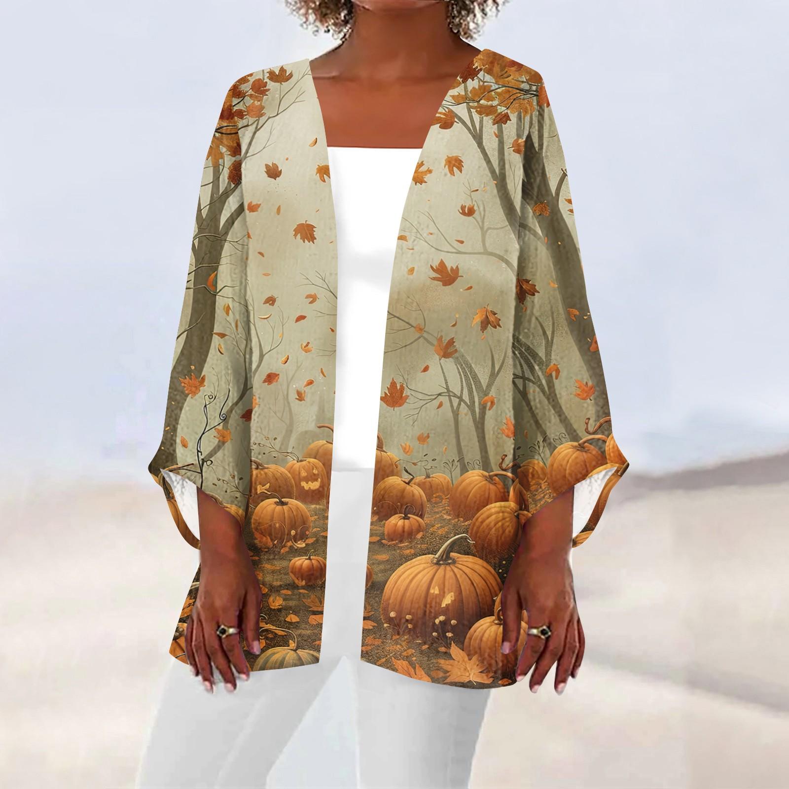 

Женская повседневная модная легкая куртка средней длины с принтом, кардиган S хаки