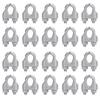 20Pcs 304 Stainless Steel Wire Rope Clamp M2 2mm U Bolt Saddle Clamp  Hardware Rigging