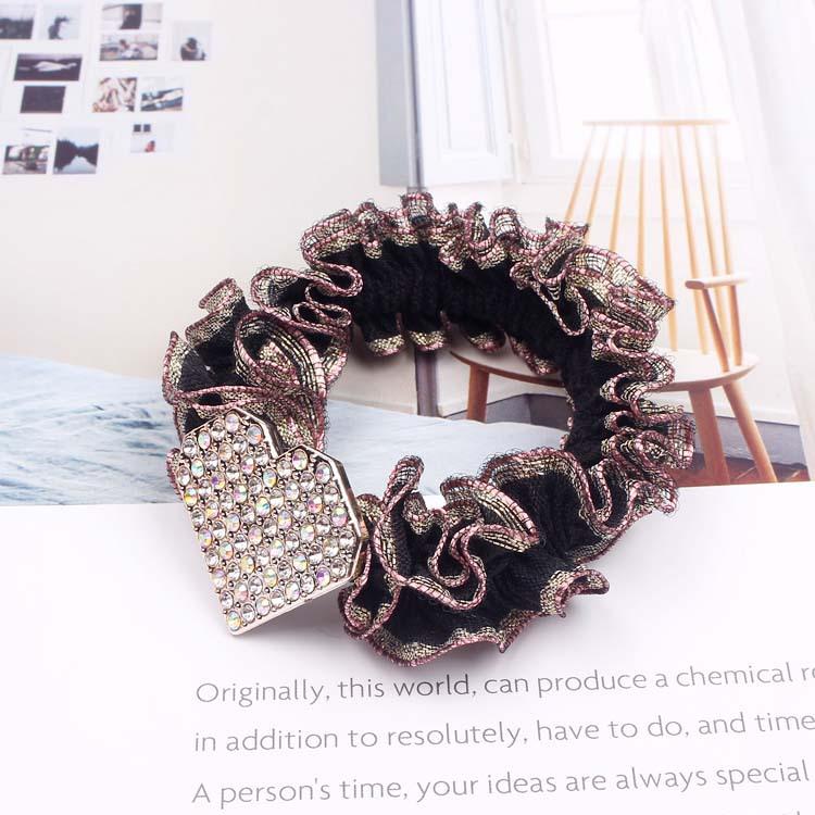 Korean Elegant Flower Scrunchies Women Girls Elastic Hair Rubber Bands Accessories Tie Hair Ring Rope Ponytail Holder Headdress