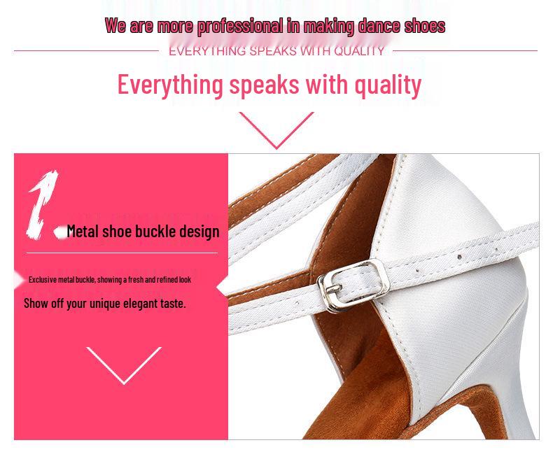 Damen Latein Tanzschuhe, Mittlerer Absatz, Abriebfest, Weiche Sohle, Hoher Absatz, Damen Performance Schuhe für Innen