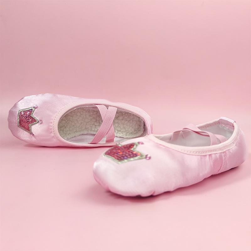 Velvet-Lined Winter Ballet Cat Paw Shoes for Kids - Cozy Dance Footwear