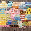 Motivational Cartoon Text Waterproof Sticker for Car, Tablet, Phone, or DIY Decoration.