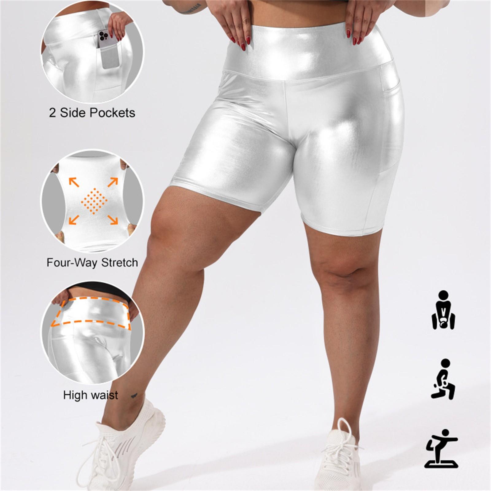 

Женские сексуальные штаны для йоги с высокой талией и подъемом бедер, большие размеры XL серебряный