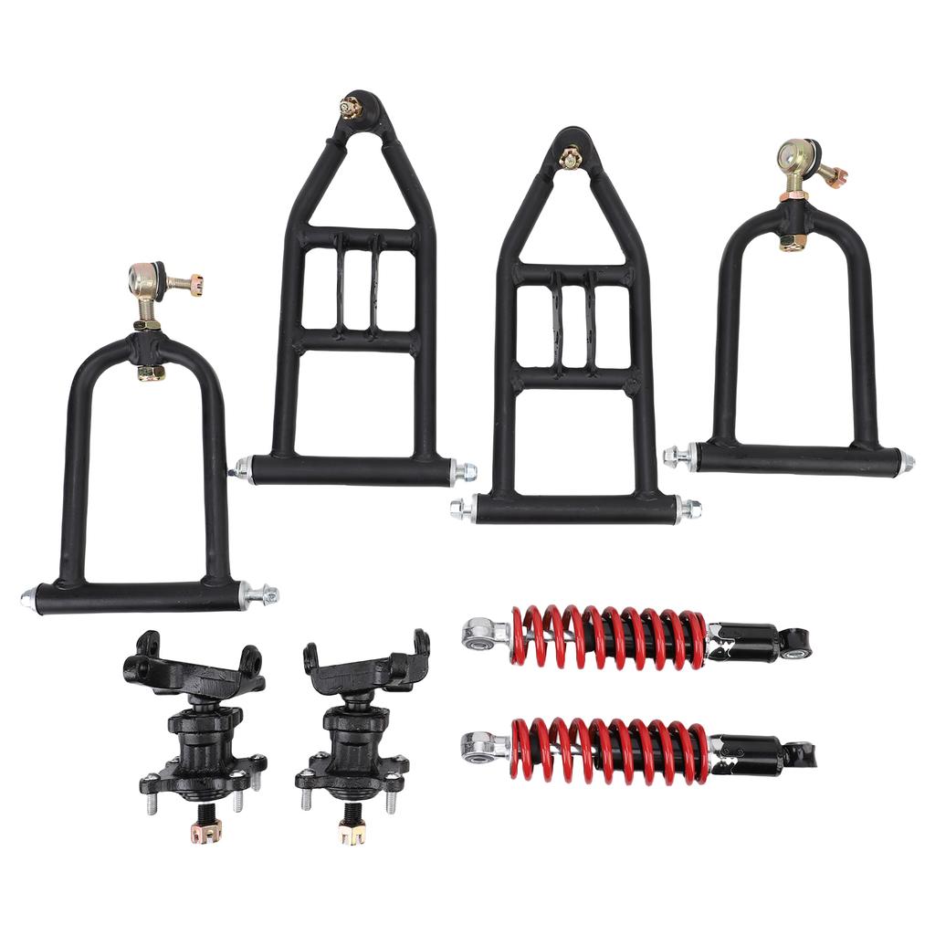 Vorderradaufhängung Schwingarmsatz Oberer Unterer Schwingarm und Vorderradaufhängungsdämpferbaugruppe für Go Kart Elektro-ATV Quad