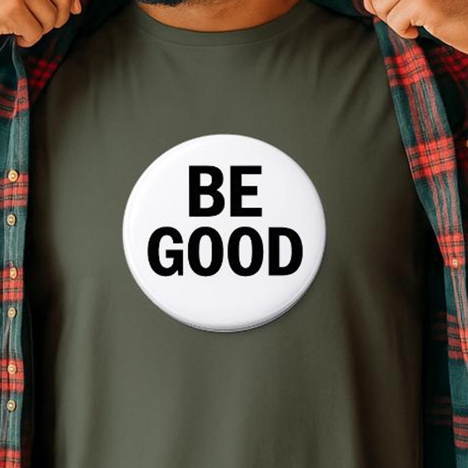 Be Good T-Shirt, Minimalist Graphic Tee, Positive Message Unisex Shirt S