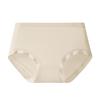 Women Seamless 7a Antibacterial Mid Waist Solid Modal Triangular Underwear Panties