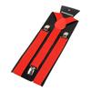 Unisex 2.5cm Y-Back Elastic Red Suspenders