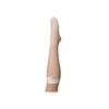 Ribbon line detail half stockings (white)
