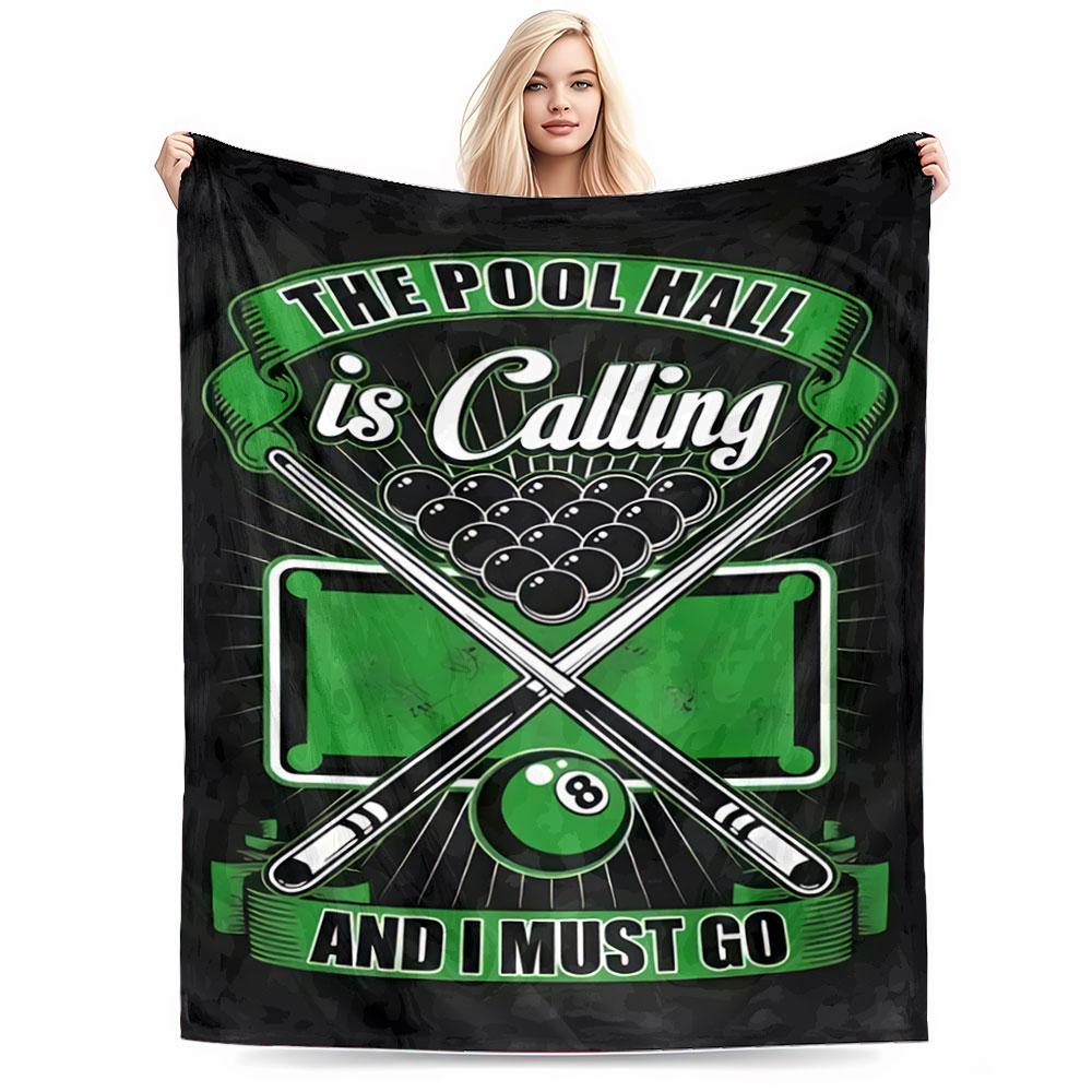 Pool Hall Calling Blanket Design for All Seasons Blanket Lunch Break Throw Gift