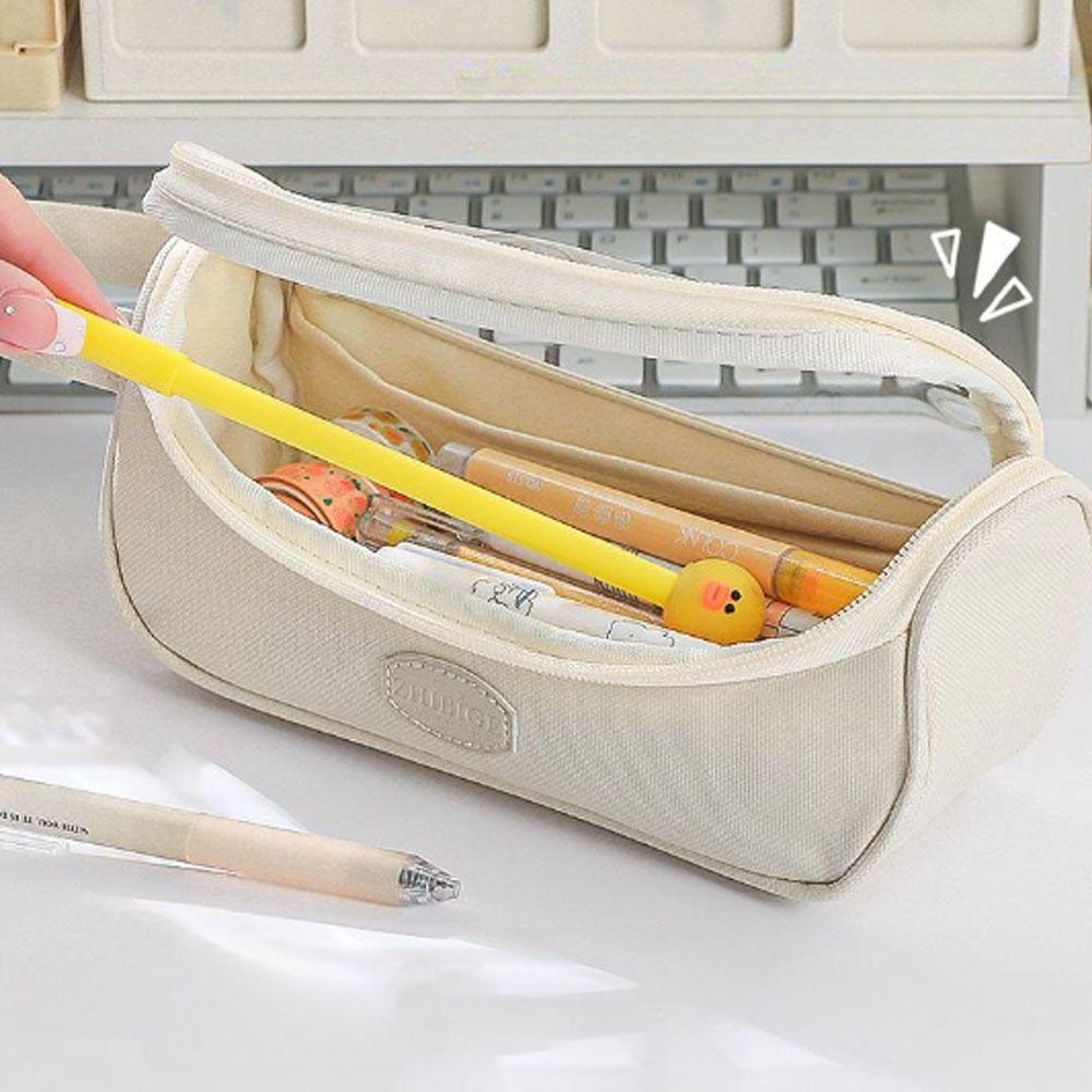 Storage Box Transparent Pencil Case PVC Simple Pen Case Creative Zipper Pencil Box  Student