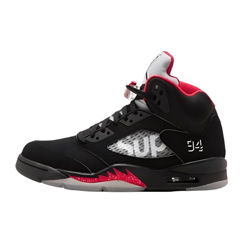 New JORDAN 5 Retro Supreme Black 824371-001