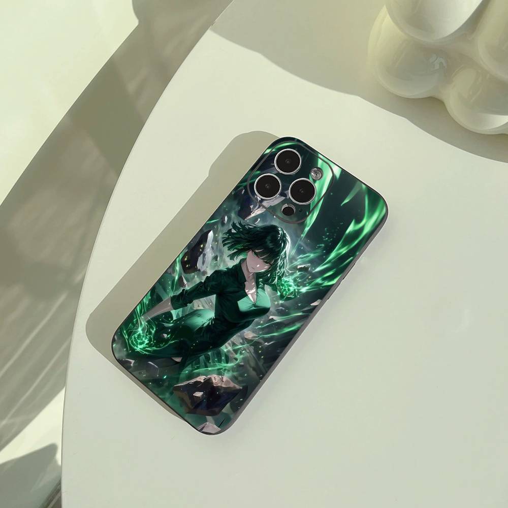 O-P-M-One-Punch -Man Phone Case For iPhone 17,16,15,14,13,12,11 Pro Max,16Plus,XS Soft Black Cover iPhone15pro