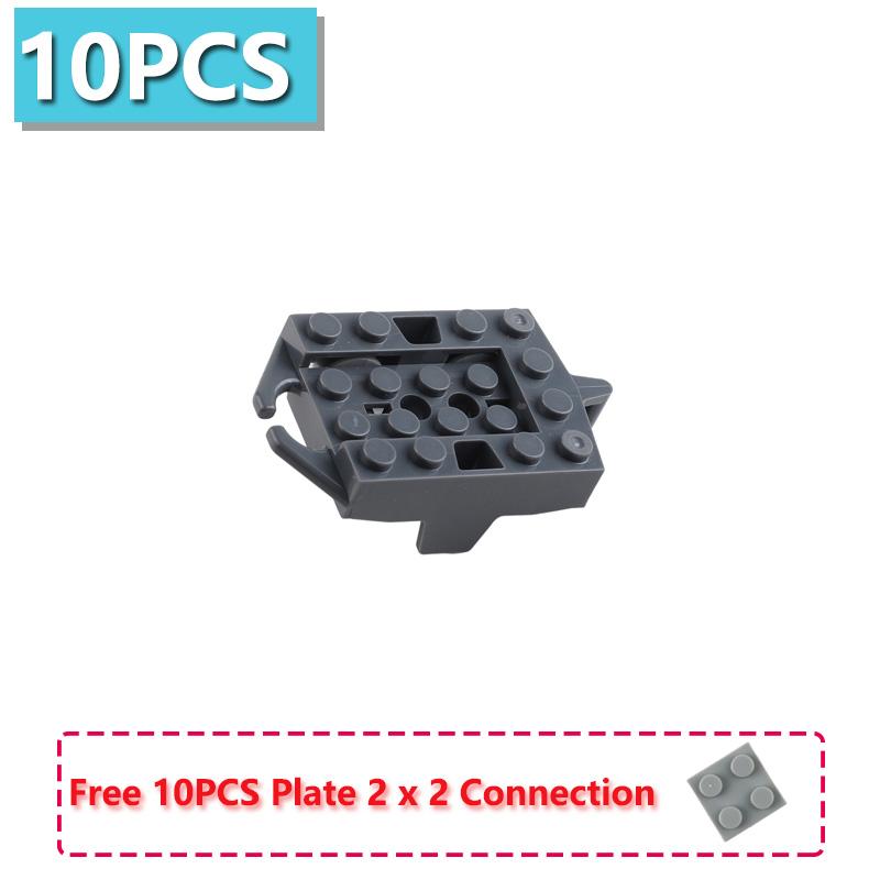 10PCS/Set Roller Coaster Track Chassis Moc Building Blocks Parts Lower Rail/Bow/Slope/Straight Rail Puzzle Assembly Toys Bricks