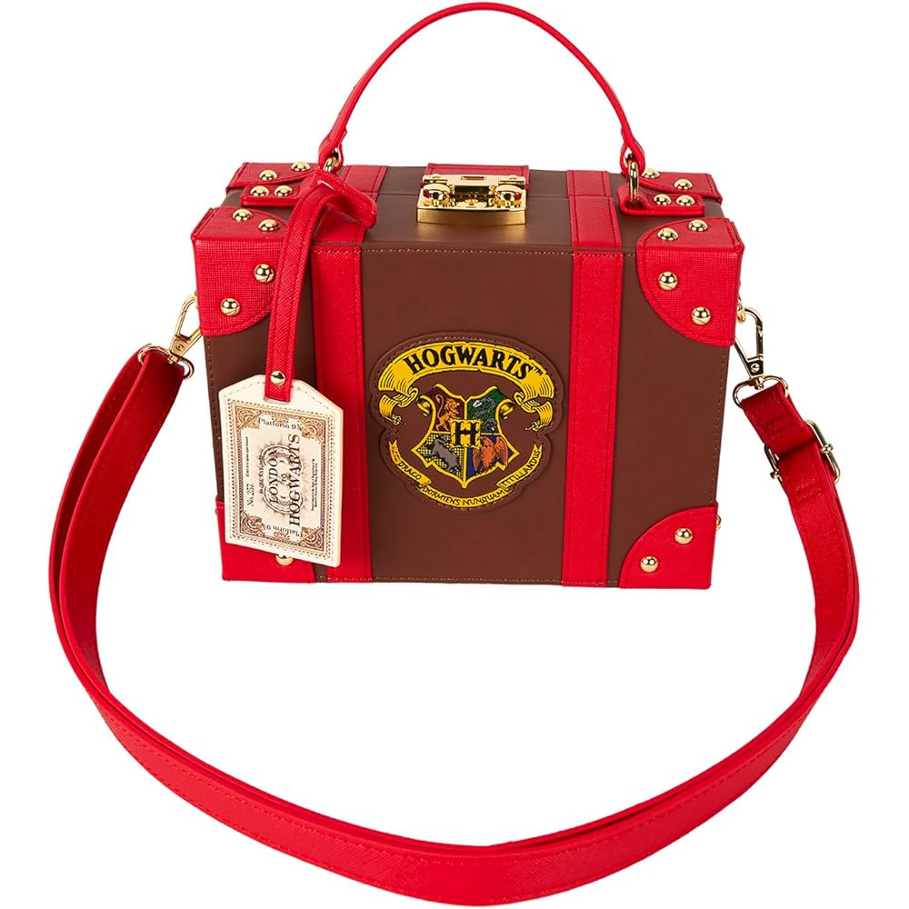 Loungefly Harry Potter Hogwarts Express Luggage Crossbody Bag Multicolor Standard Size Crossbody