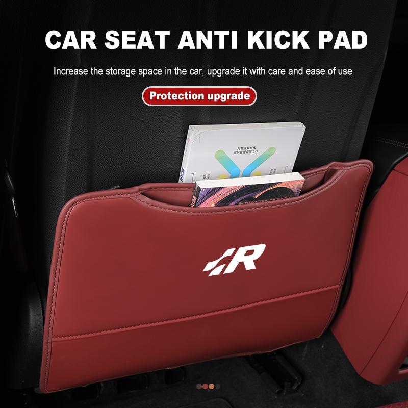 Leather Car Seat Back Mat Universal Anti Kick Dirt Proof Protector For Volkswagen VW Beetle CC B5 B6 B7 EOS GTI MK2 MK4 MK5 MK6 Zk1