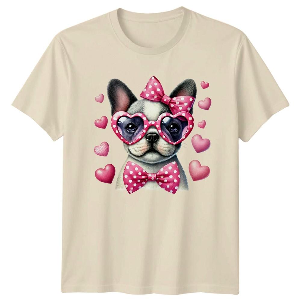 French Bulldog Puppy Wearing Pink Unisexs TShirt Frenchie Dog Lover Pets