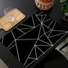Set da 4 tovagliette geometriche bianche e nere personalizzate in cotone e lino per tavolo da pranzo, sottobicchiere, sottotazza per ciotola/tazza, decorazione per la casa 10.11WJY