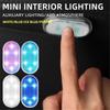 Car Interior Dome Light Finger Touch Sensor Reading Lamp 5V LED Magnetic Attraction Light USB Charge Six Color Mini Car Door Light