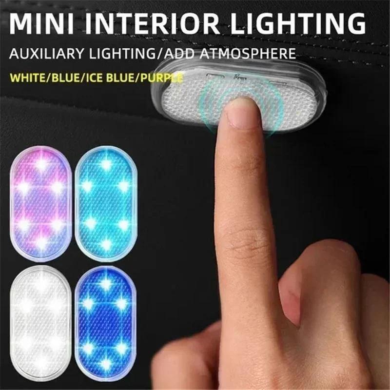 Car Interior Dome Light Finger Touch Sensor Reading Lamp 5V LED Magnetic Attraction Light USB Charge Six Color Mini Car Door Light
