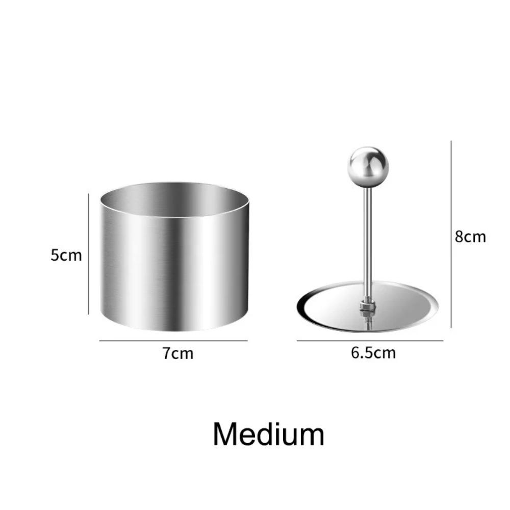 Round Stainless Steel Cake Mousse Ring Tool Easy To Demould Rice Ball Sushi Making Mold Food Mold Kitchen Baking Mold