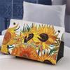 Black Leather Tissue Box Napkin Holder Car Tissue Box Home Living Room Holder Case Storage Hotel Household Home Storage