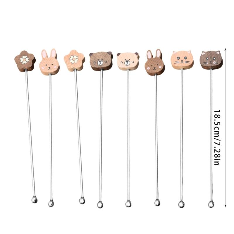 5Pcs Coffee Mixing Stick with Long Handle Elegant Cocktails Stir Stick for Home Use Practical Milk Powder Stirring Rod