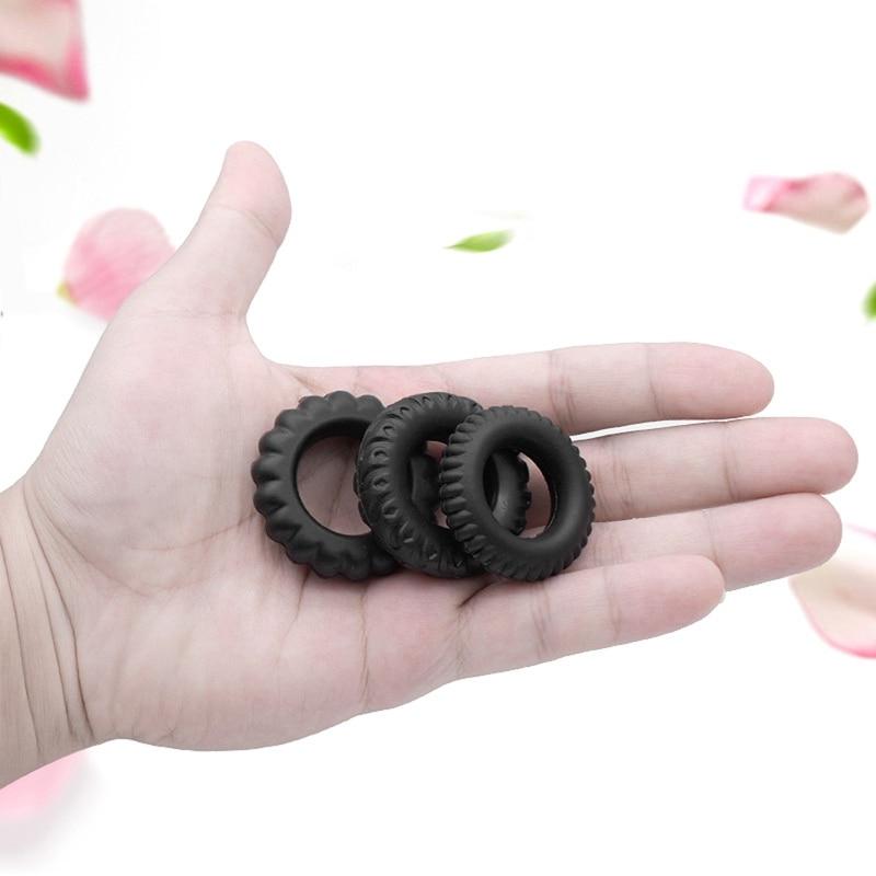 3pcs/set Male Lock Fine Ring Penile Longer Harder Stronger Training Props Man Penile Rings Adult Game Sex