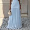 2025 Women's Solid Sleeveless Knit Vest & Skirt Set