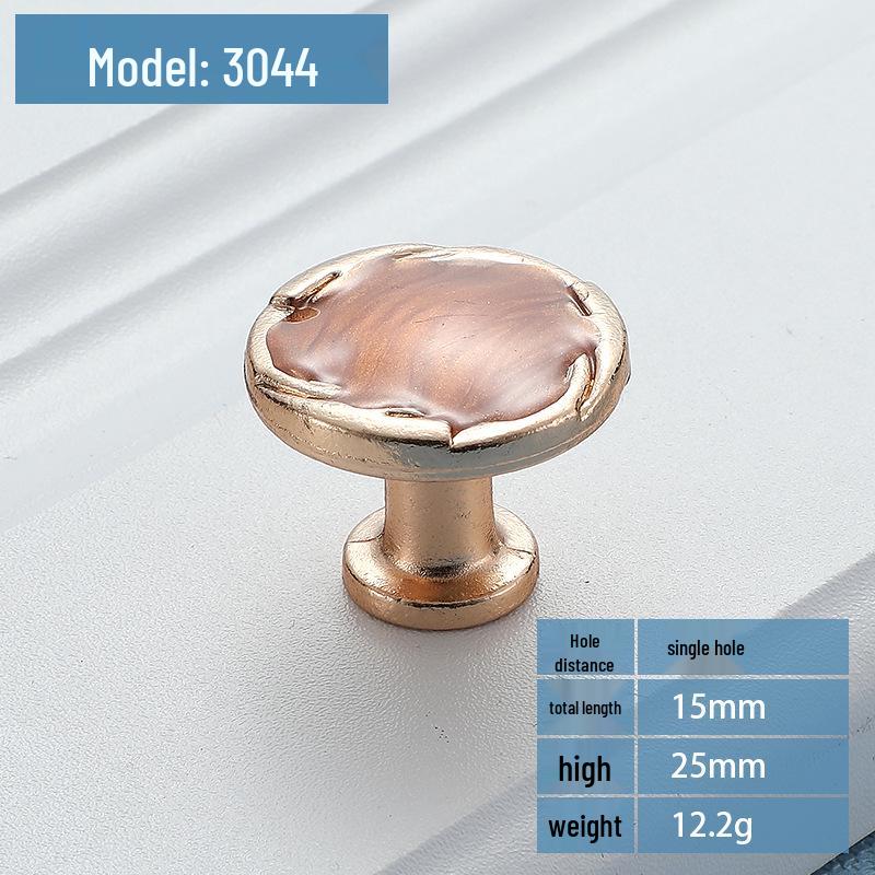 European-Style Red Amber Modern Cabinet and Drawer Handle