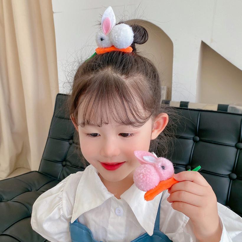 1 st Ny Stereoskopisk Kanin Baby BB Spännen Flickor Hårnålar Hårspännen Barn Söta Huvudbonader Barntillbehör