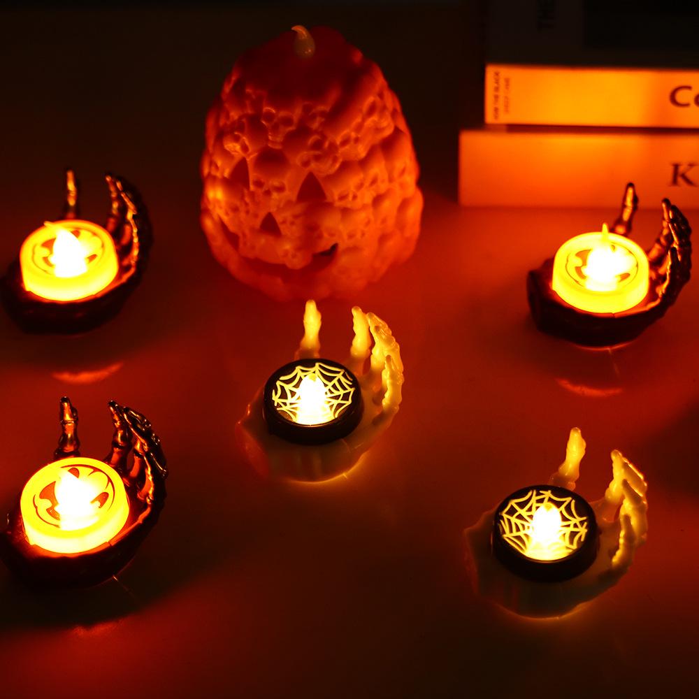 Halloween Pumpkin Lantern Night Light Candle Lamp - Creative Desktop Decoration