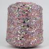 Hand-Knitted Bright Cotton Yarn with Sequins, 3MM+6MM, Combed and Fancy